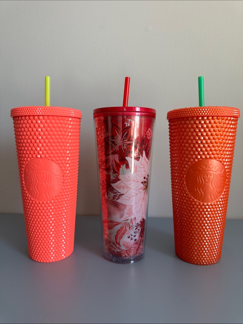 Starbucks Venti 24oz Tumbler Bundle - Studded Bling & Holiday Floral Trio